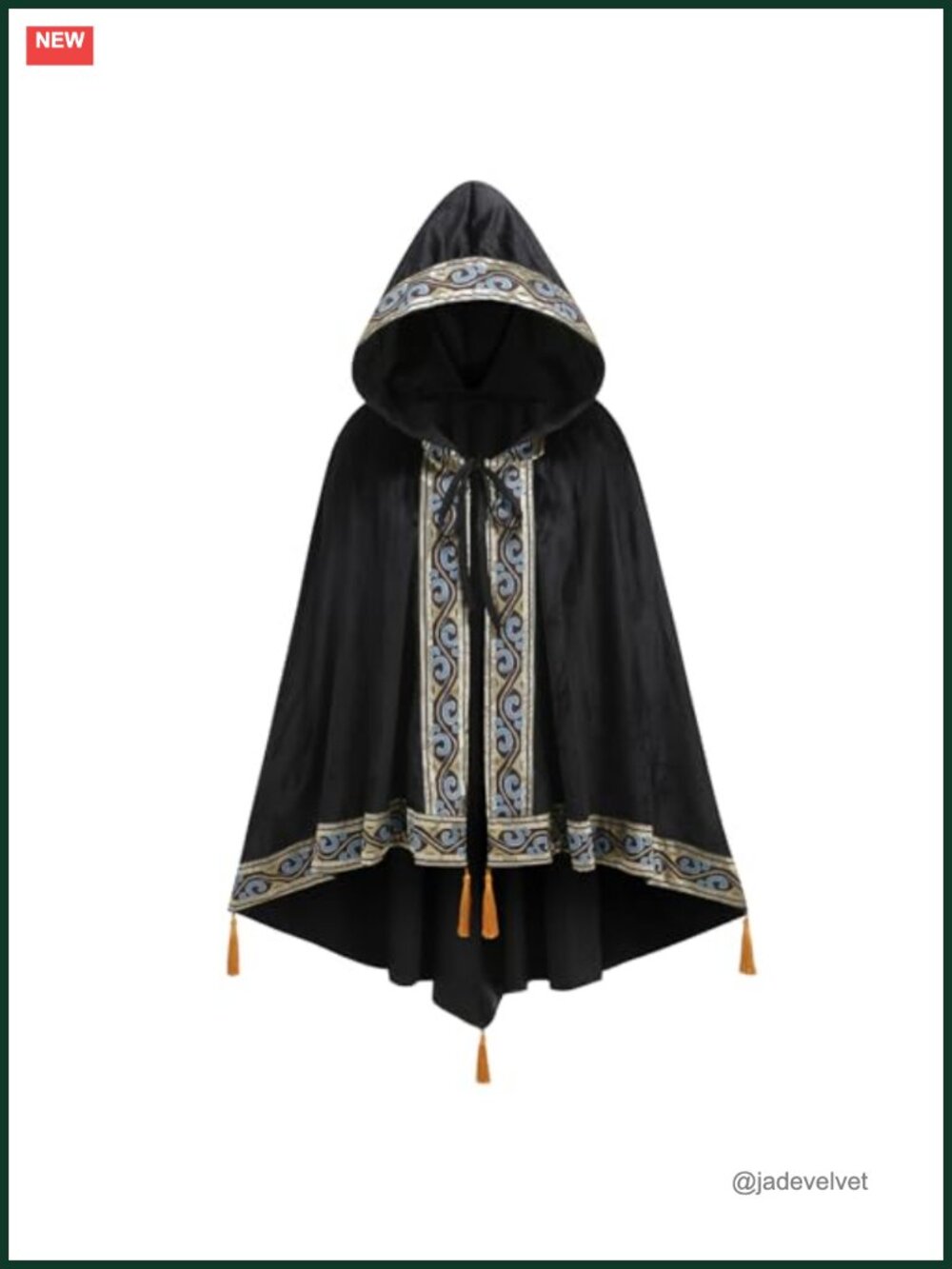 Medieval Witch Hooded Cloak Renaissance Cosplay Cape